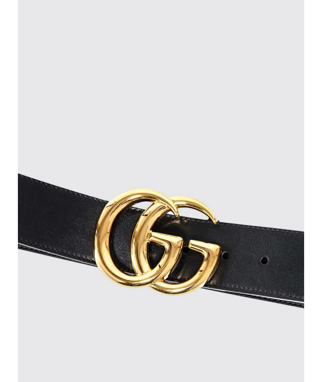 GUCCI Черный кожаный ремень, фото 2