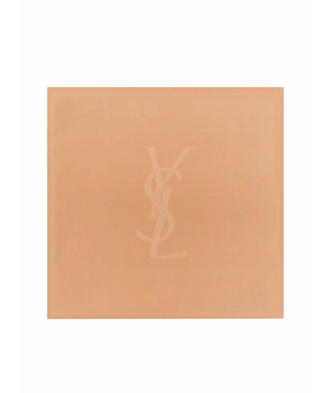 SAINT LAURENT Бежевый платок, фото 1