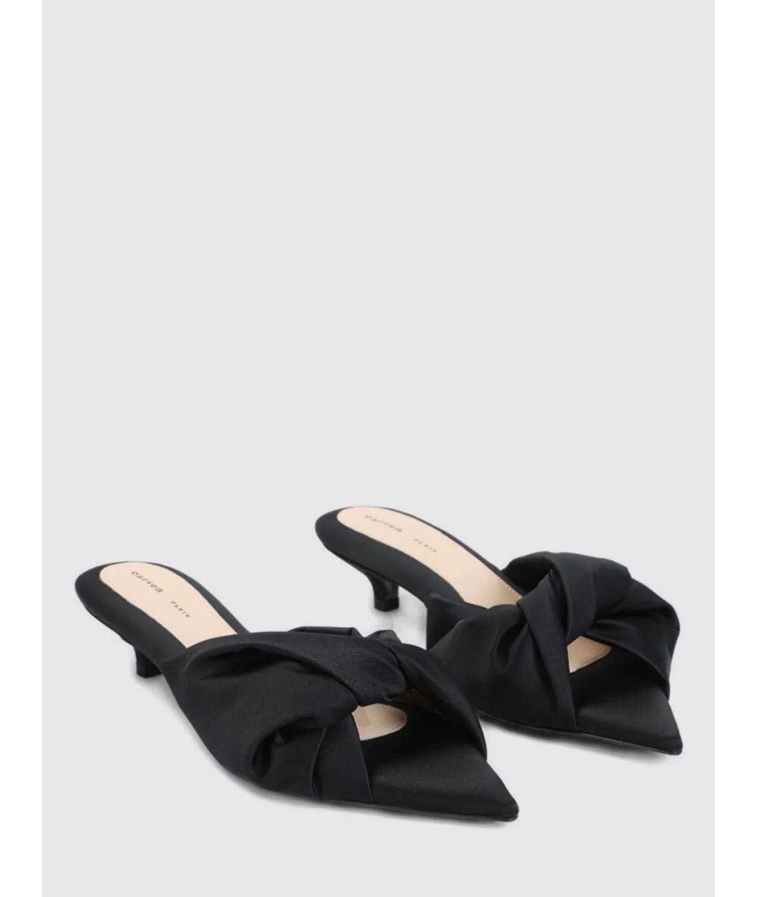 Carven Черные текстильные мюли, фото 2