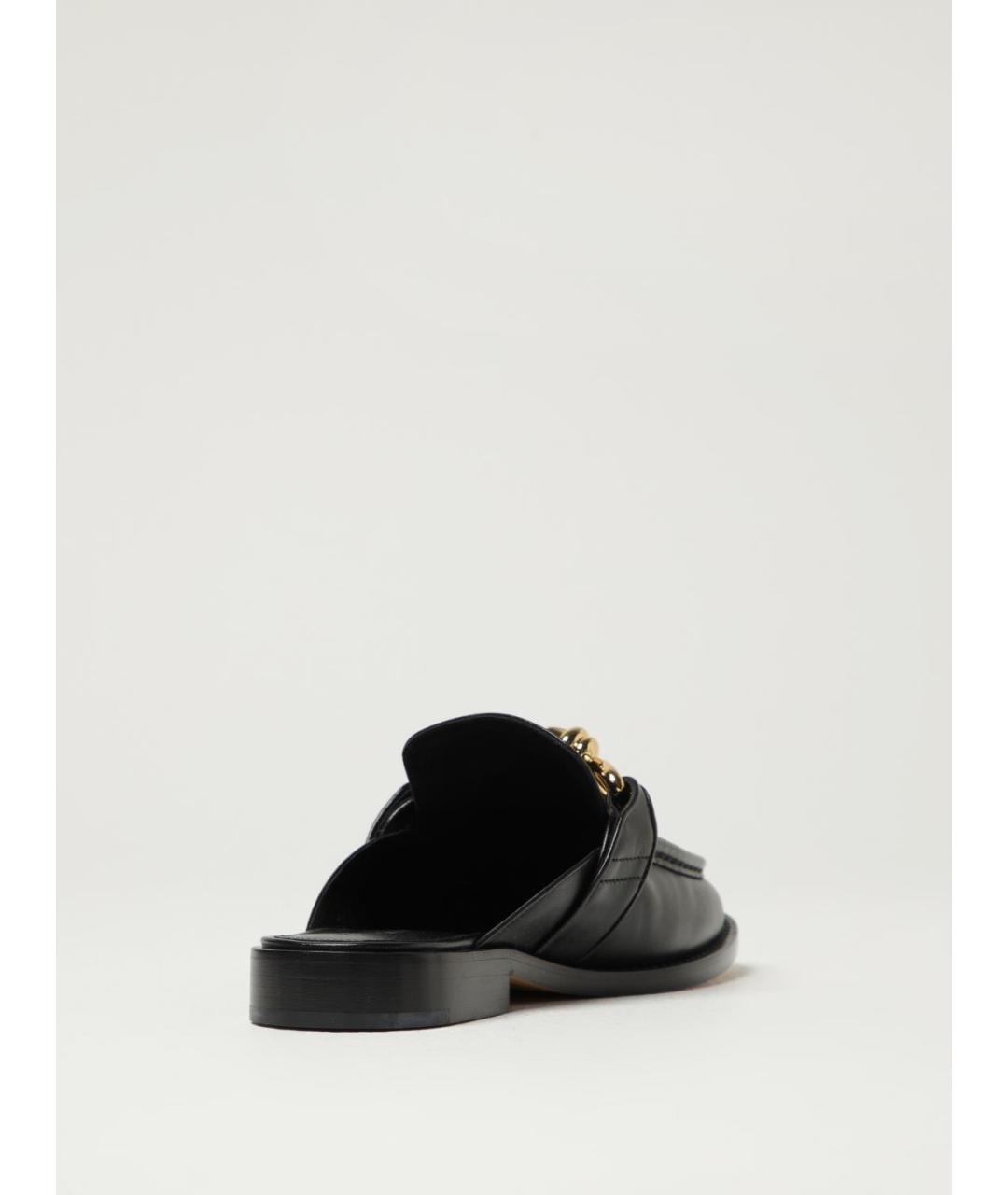 BOTTEGA VENETA Черные кожаные мюли, фото 3