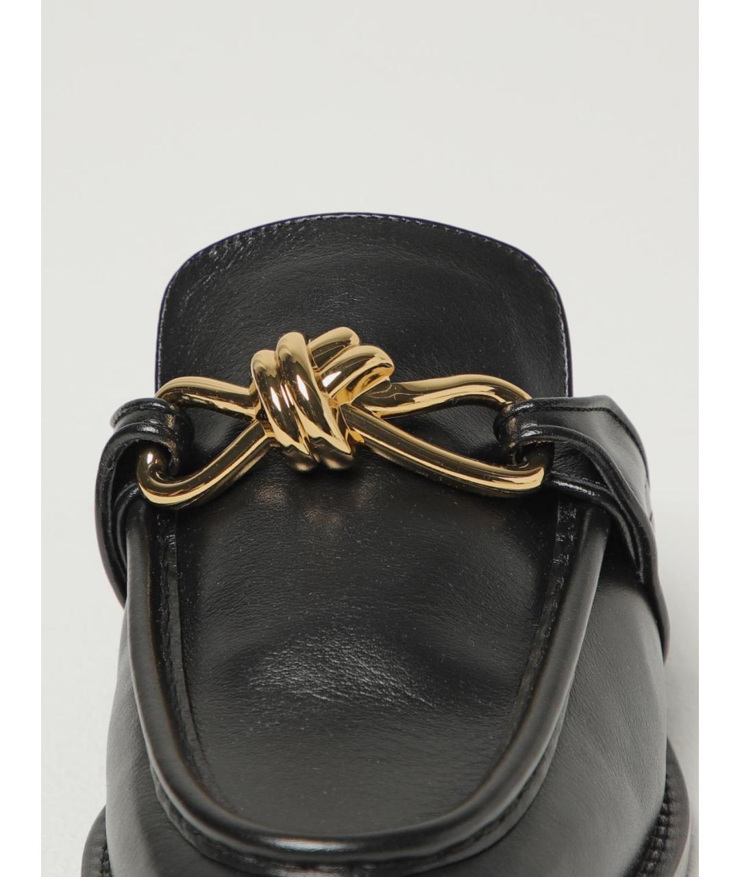 BOTTEGA VENETA Черные кожаные мюли, фото 4