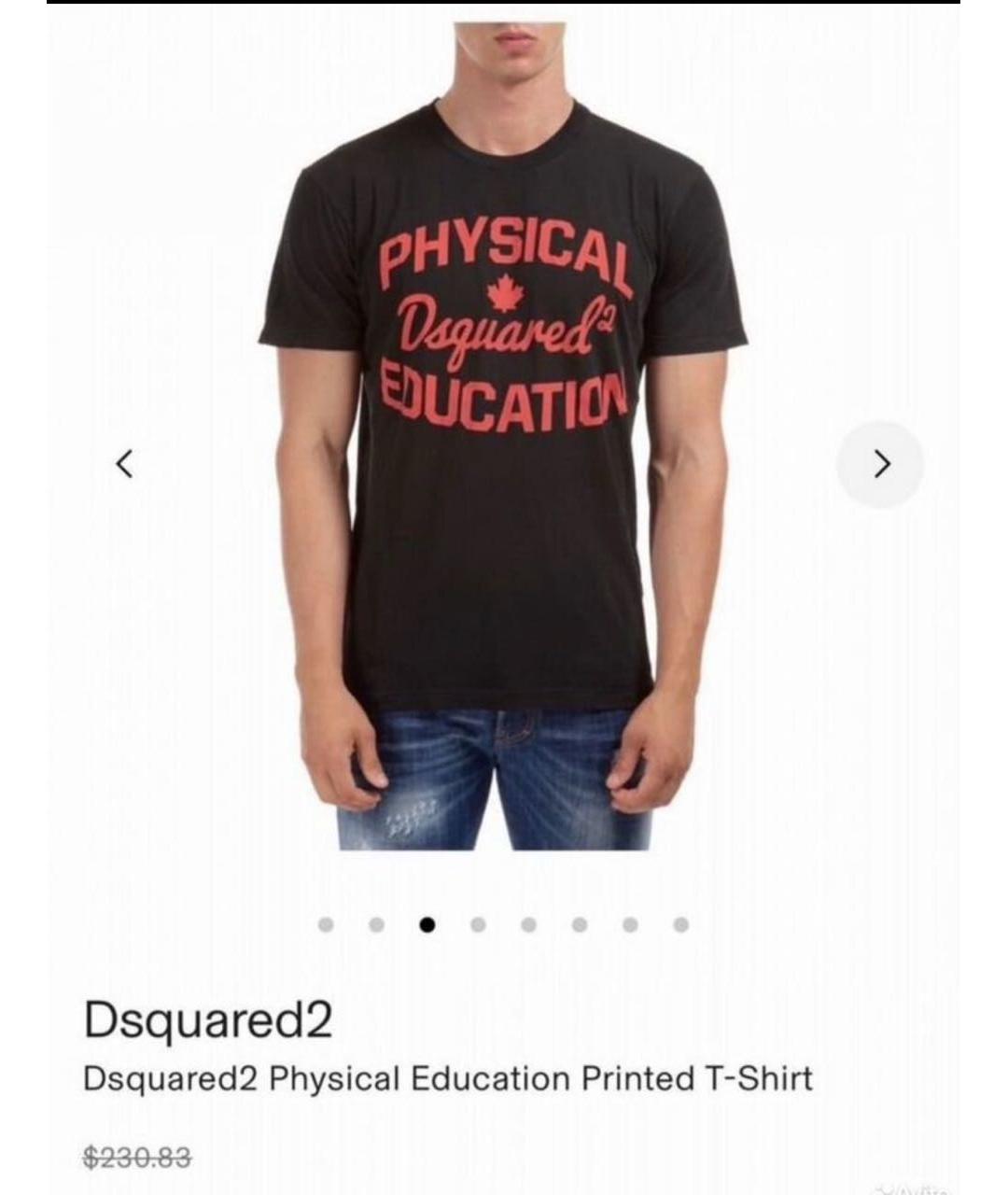 DSQUARED2 Черная хлопковая футболка, фото 5