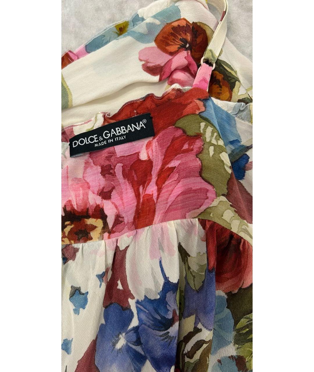 DOLCE&GABBANA Мульти шелковая блузы, фото 4