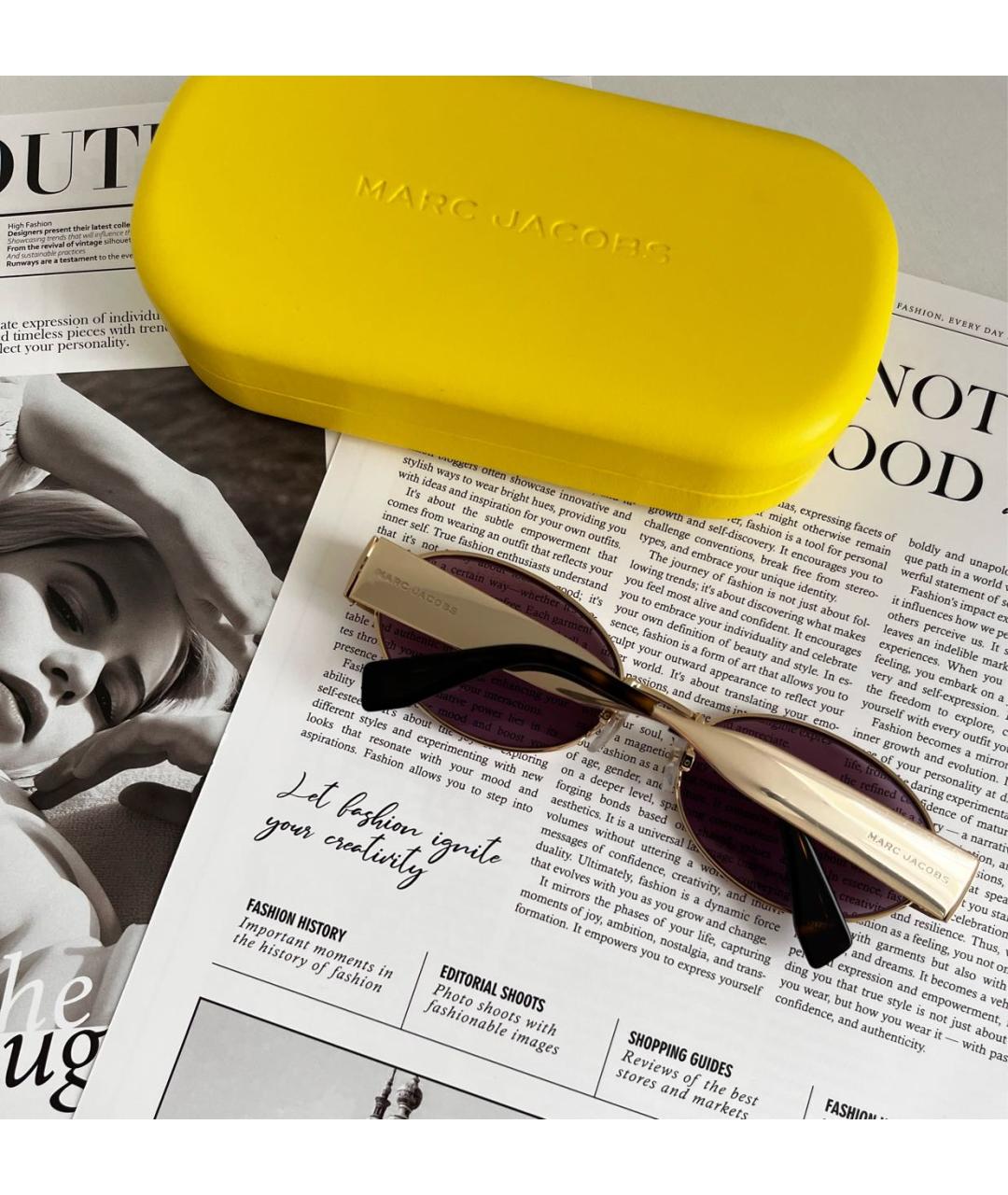 MARC JACOBS Розовые металлические солнцезащитные очки, фото 3