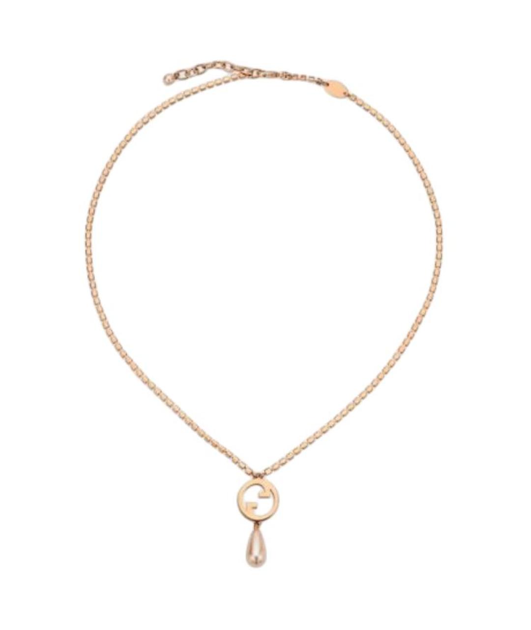 GUCCI Золотое металлическое колье, фото 2