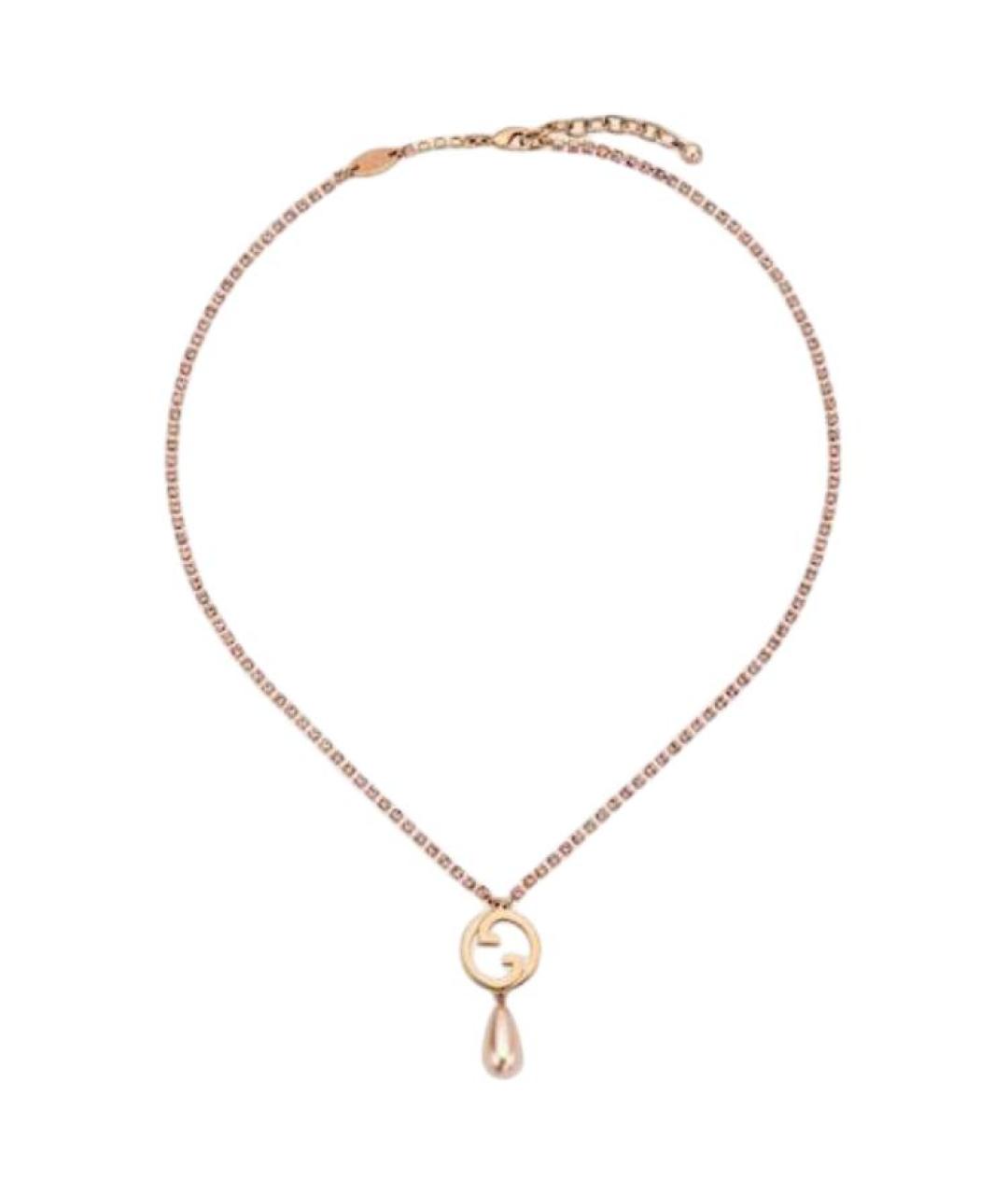 GUCCI Золотое металлическое колье, фото 3