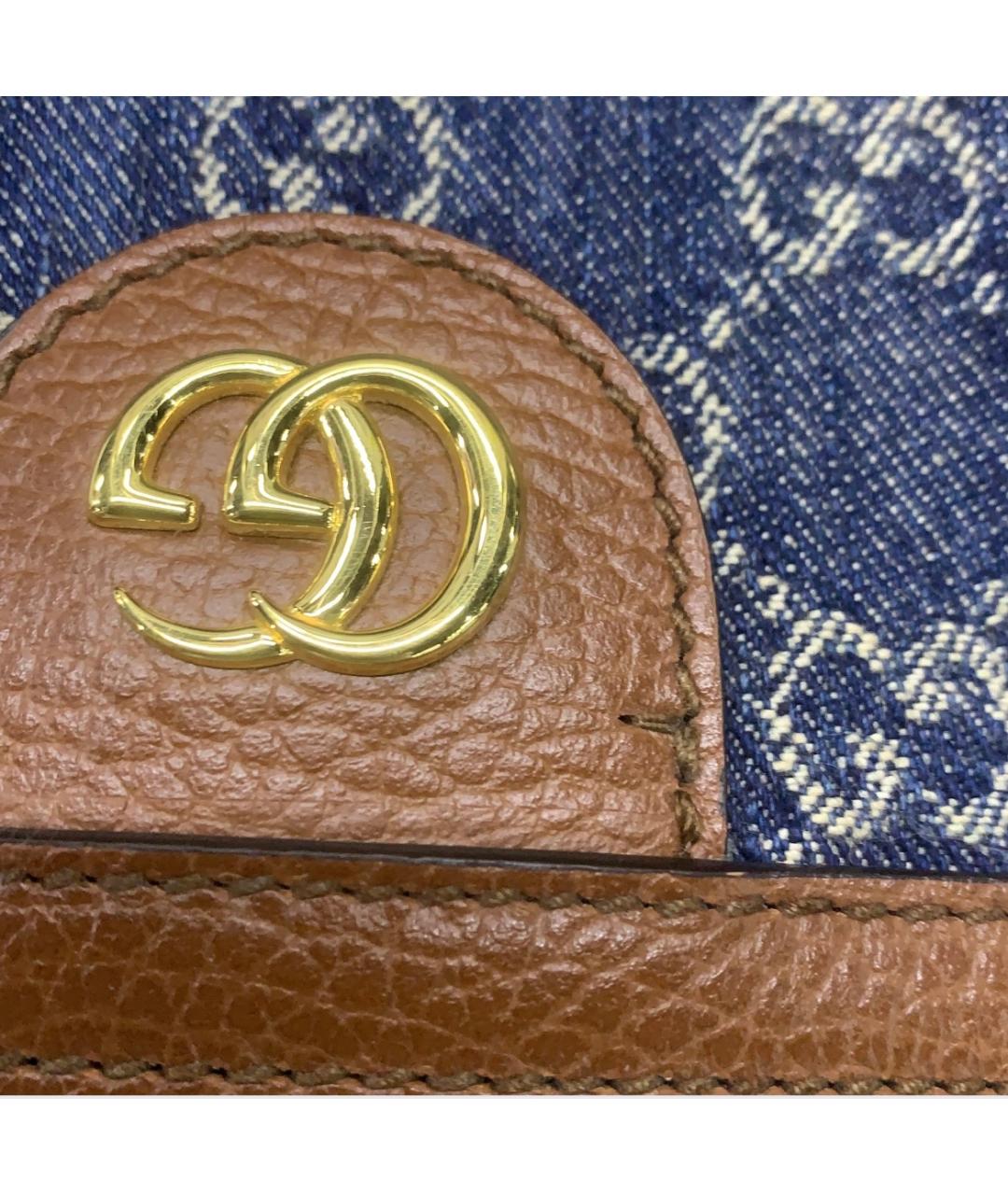GUCCI Синяя деним сумка тоут, фото 8