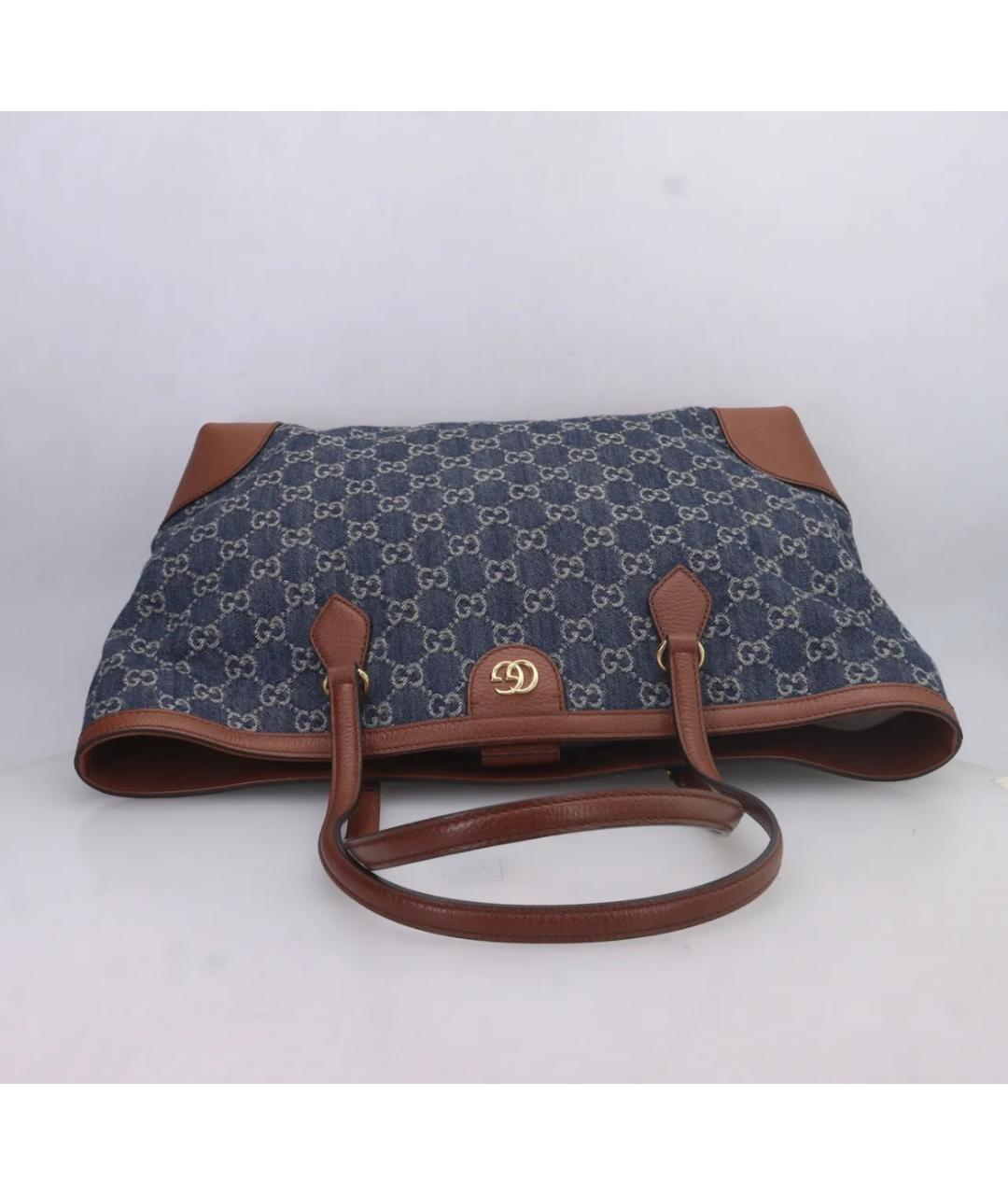 GUCCI Синяя деним сумка тоут, фото 6