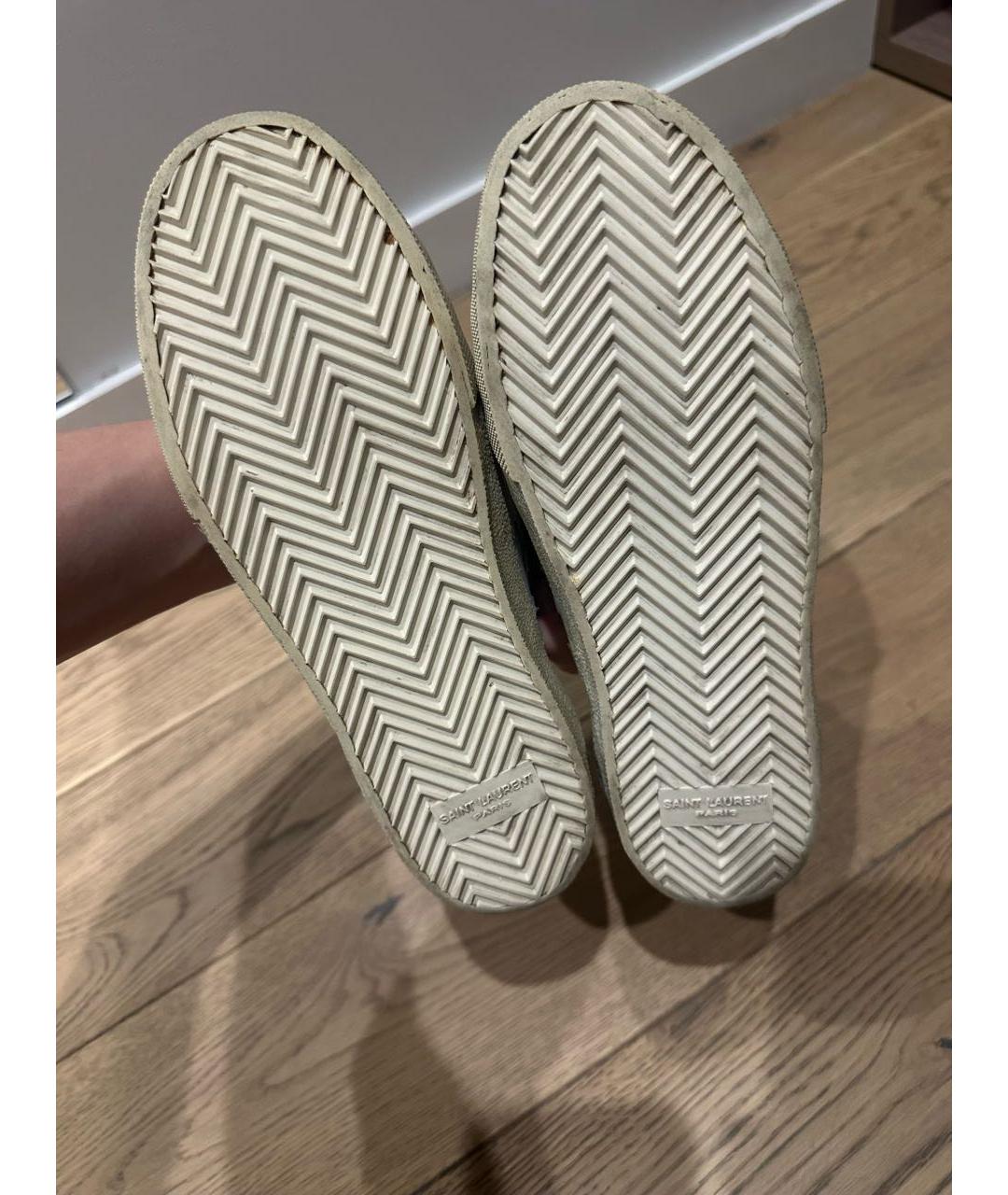 SAINT LAURENT Белые кожаные кеды, фото 6
