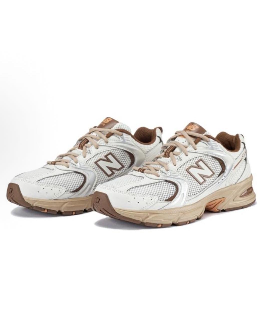 NEW BALANCE Бежевые кожаные кроссовки, фото 3