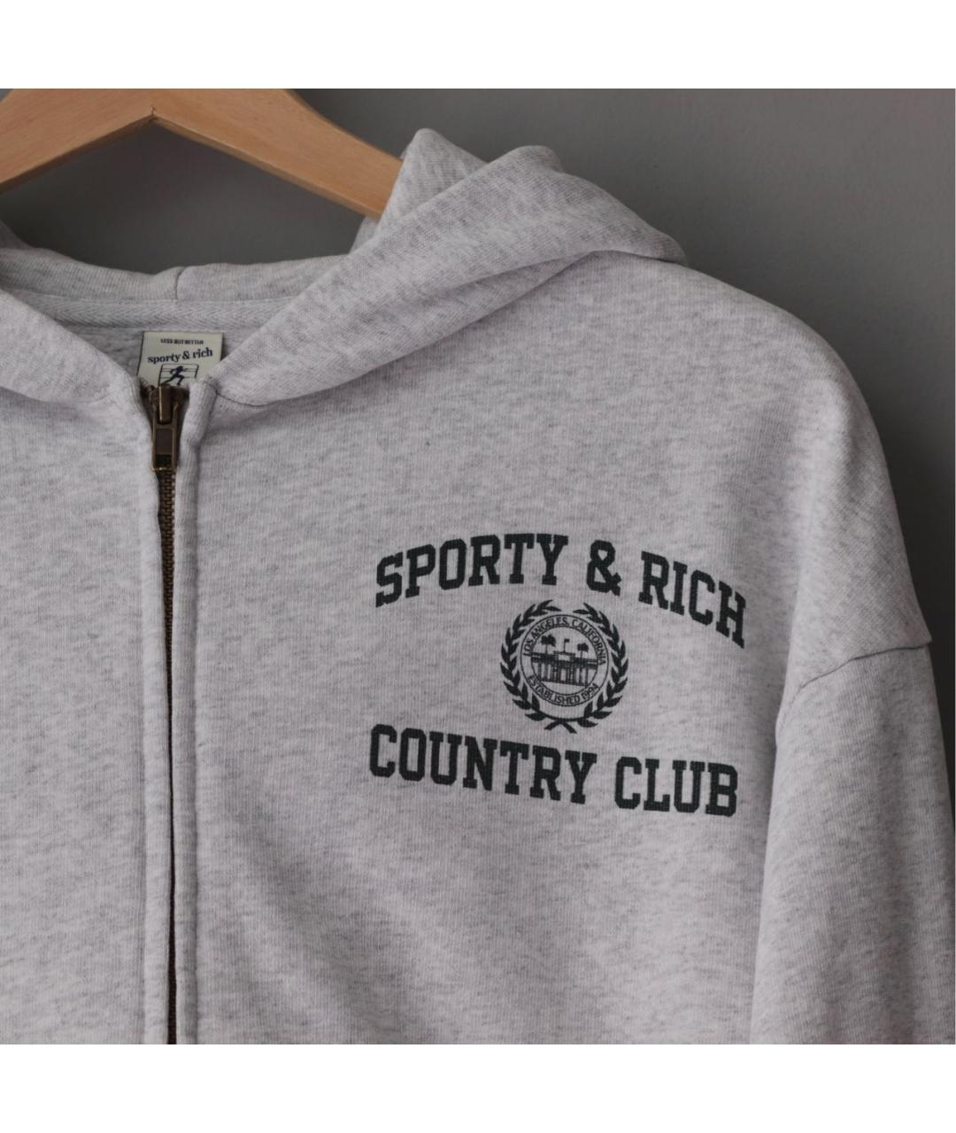 SPORTY AND RICH Серый хлопковый спортивные костюмы, фото 5