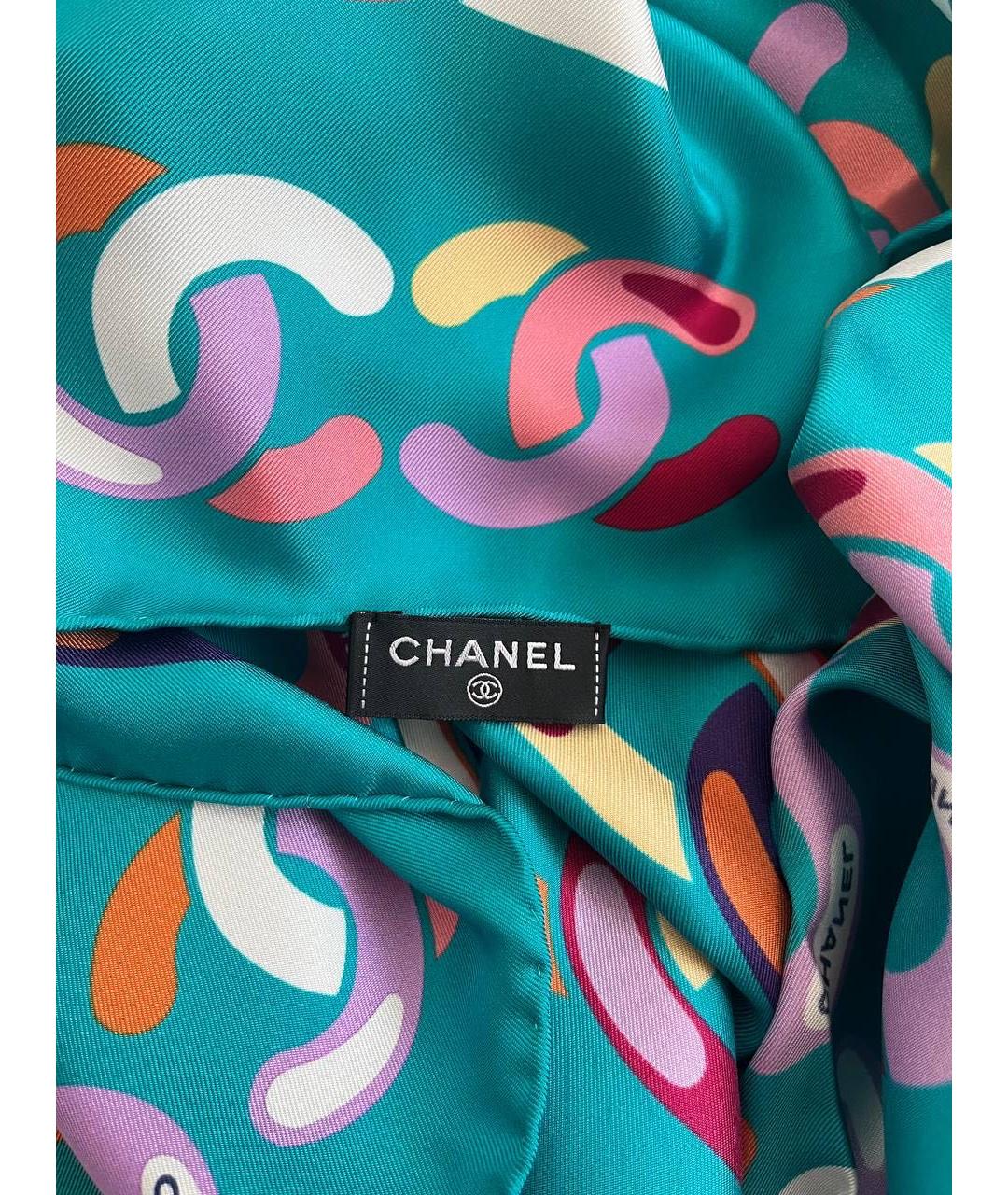 CHANEL Мульти шелковый платок, фото 3