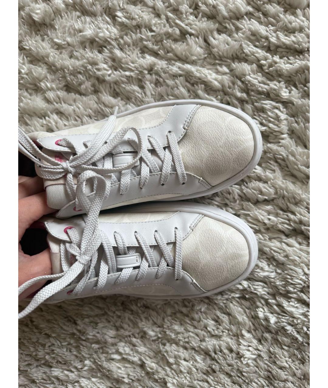 COACH Белые кожаные кеды, фото 5