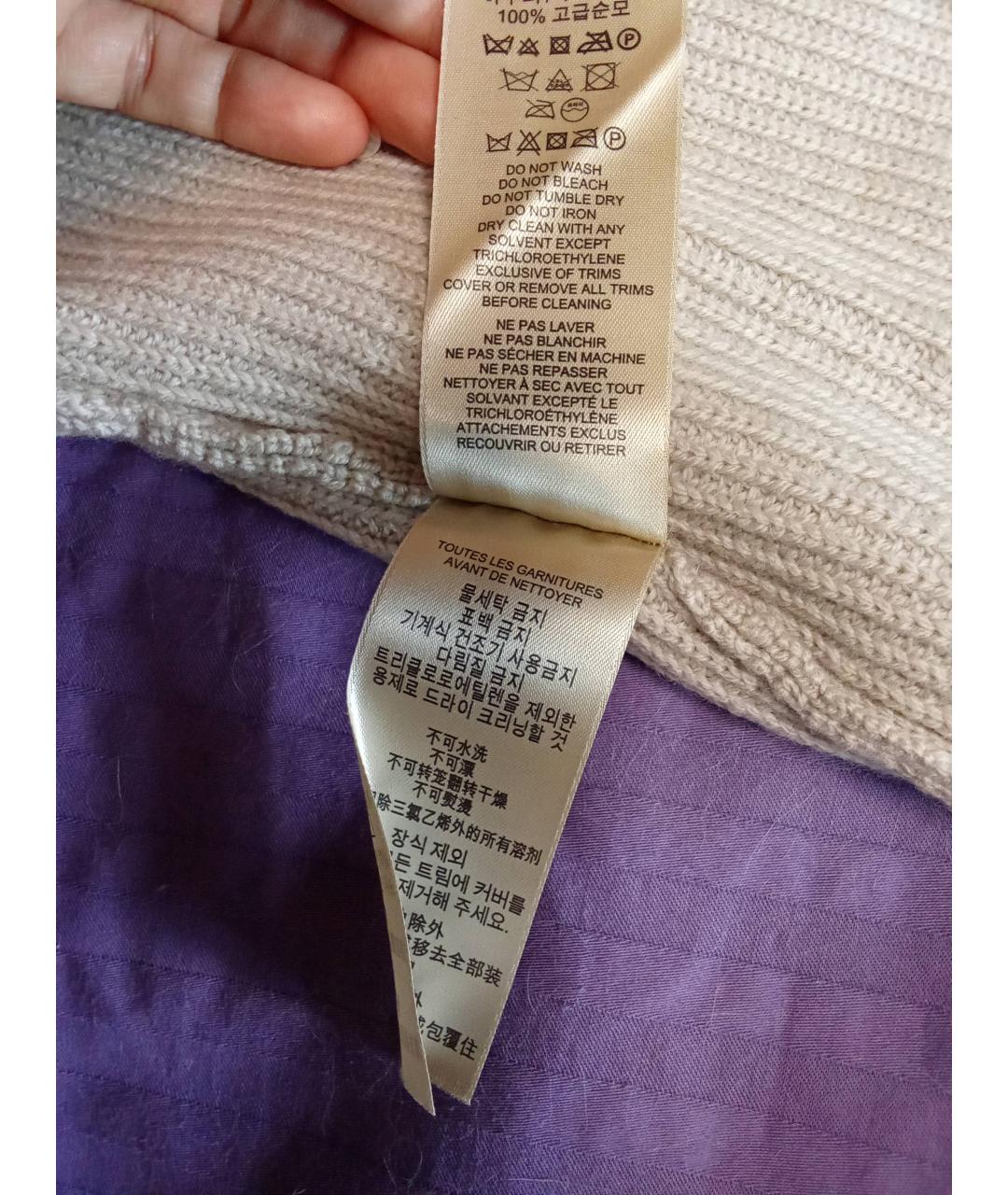 BURBERRY Бежевый шерстяной джемпер / свитер, фото 8