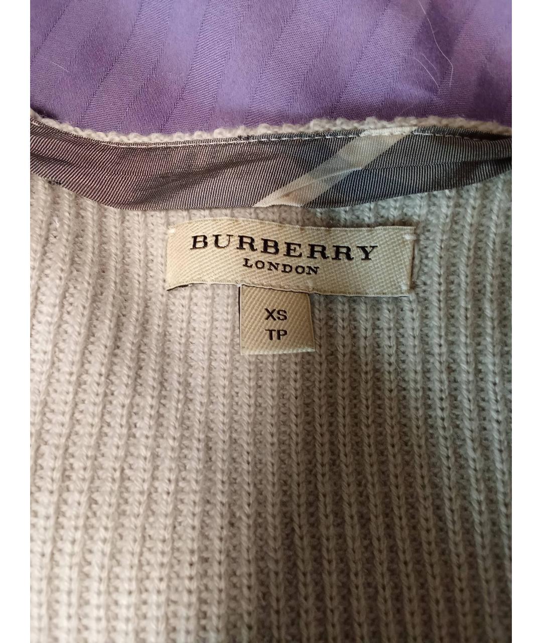 BURBERRY Бежевый шерстяной джемпер / свитер, фото 3