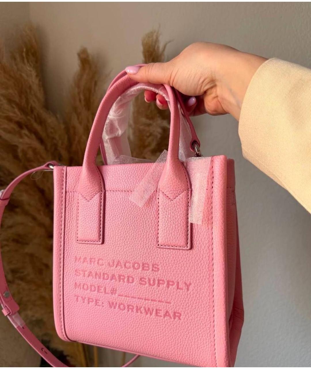 MARC JACOBS Розовая кожаная сумка через плечо, фото 2
