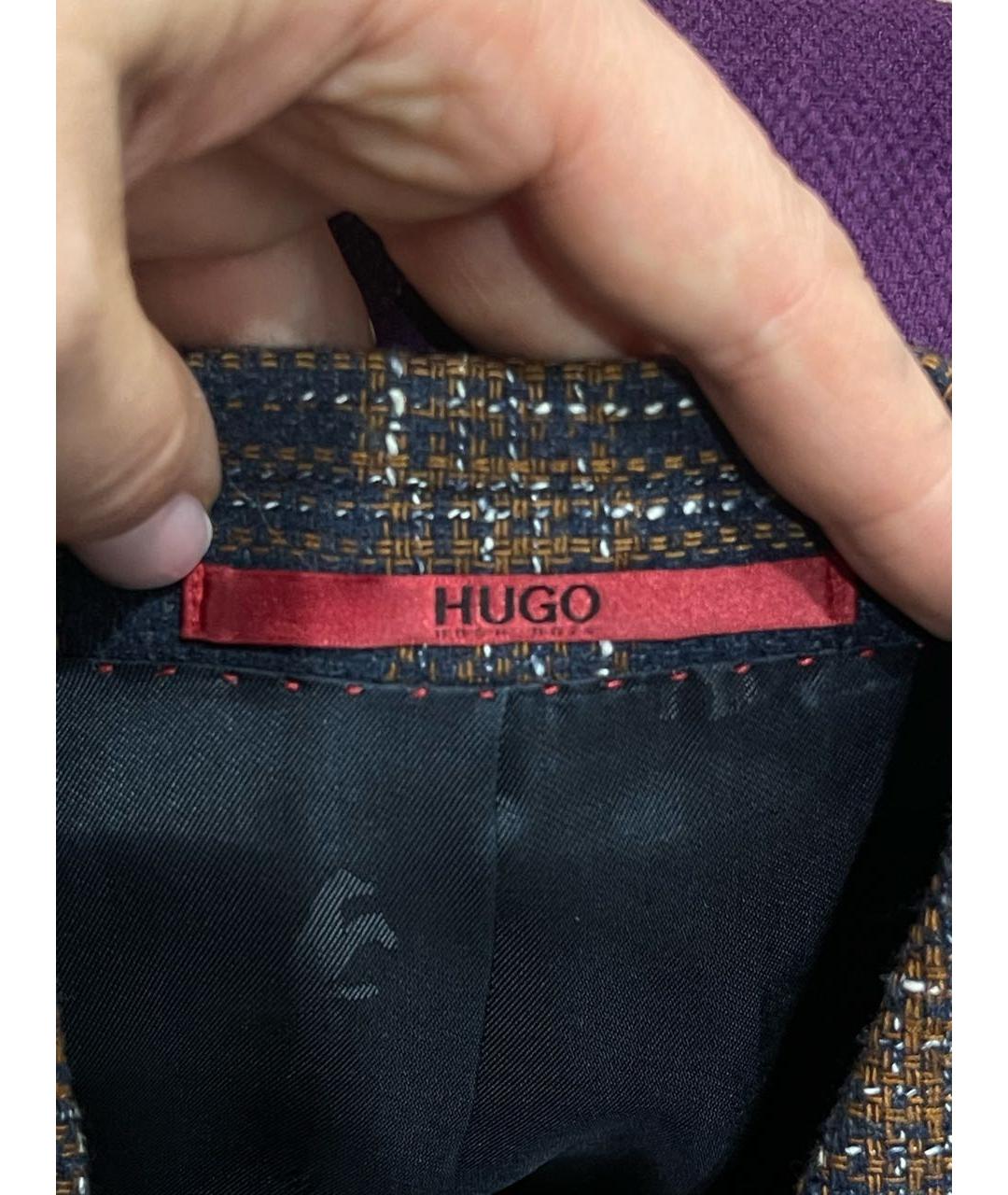 HUGO BOSS Мульти шерстяной пиджак, фото 4