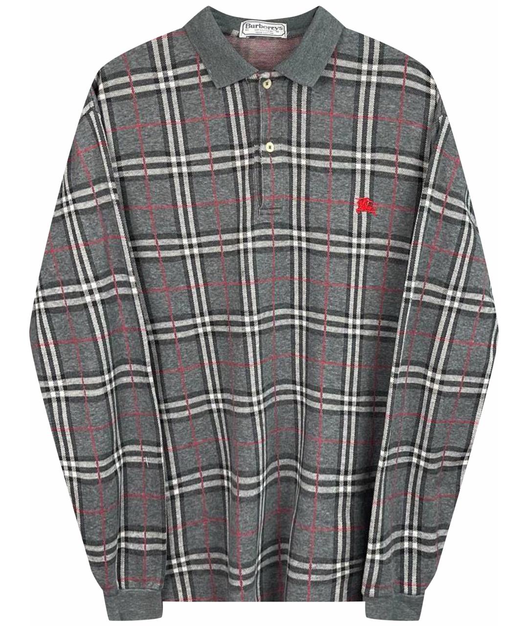 BURBERRY Антрацитовый хлопковый джемпер / свитер, фото 1