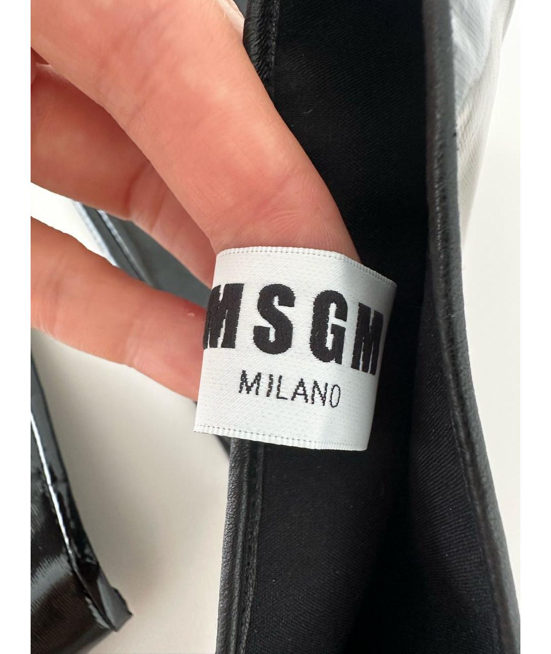 MSGM Черные синтетические перчатки, фото 3