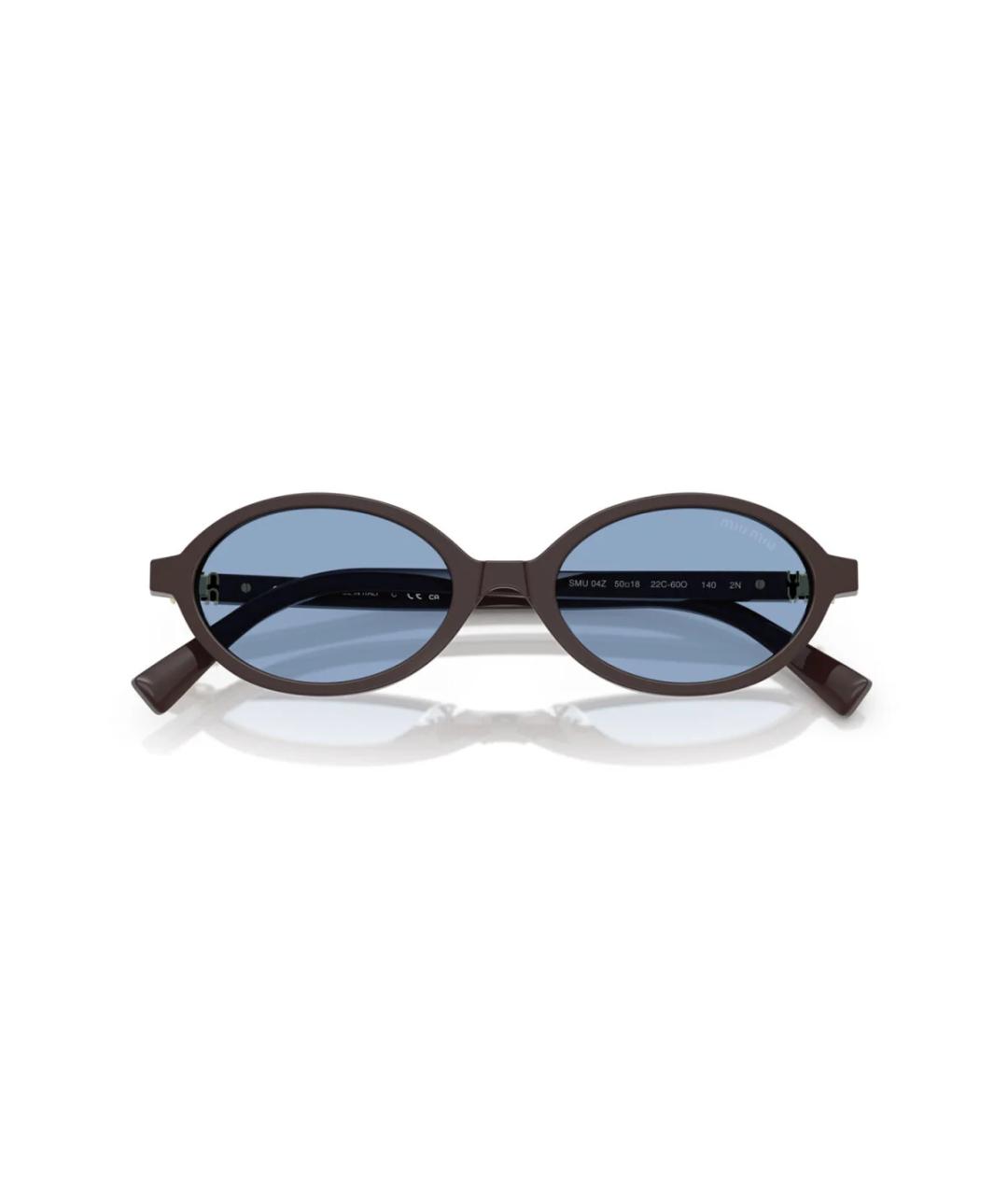 MIU MIU Черные пластиковые солнцезащитные очки, фото 3