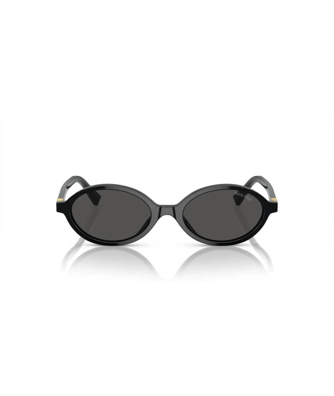 MIU MIU Черные пластиковые солнцезащитные очки, фото 5