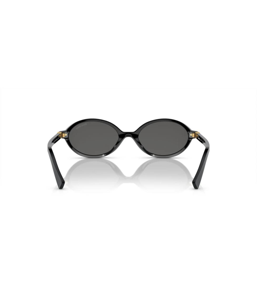 MIU MIU Черные пластиковые солнцезащитные очки, фото 4