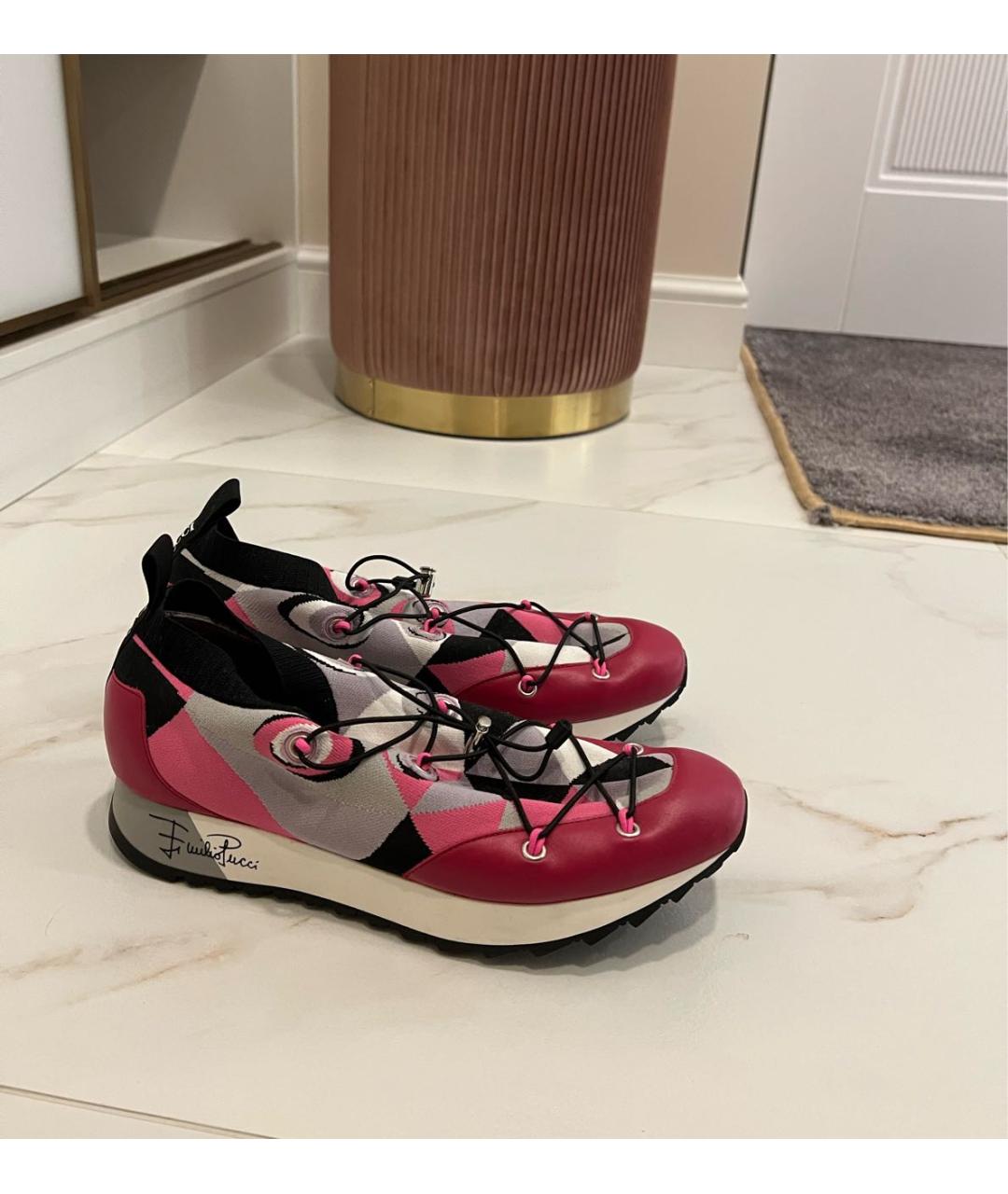 EMILIO PUCCI Мульти текстильные кроссовки, фото 5
