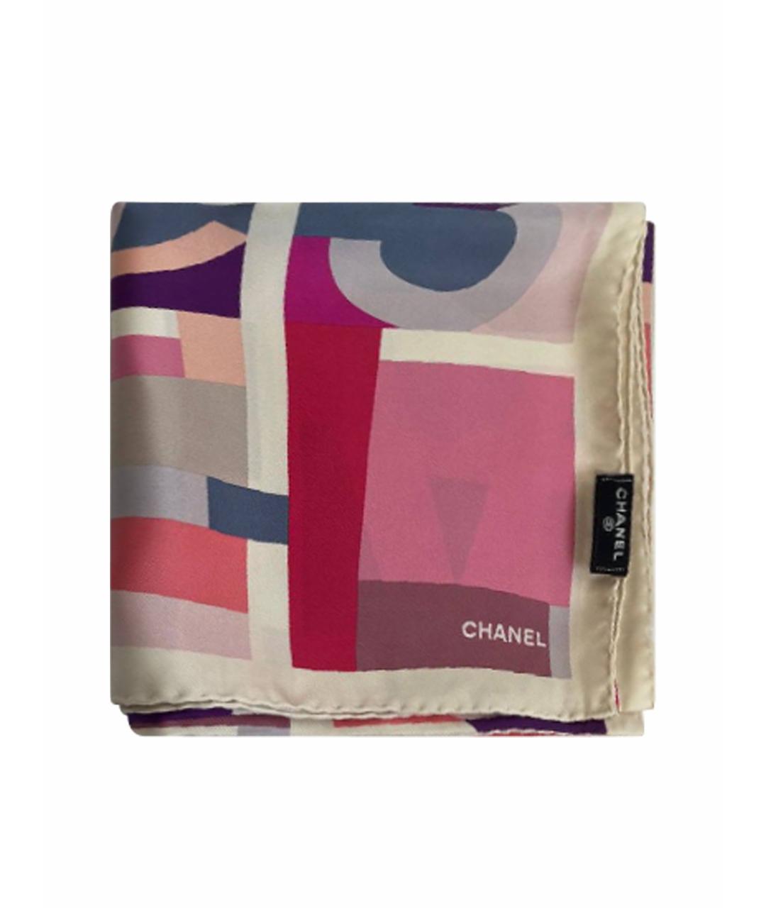 CHANEL Мульти шелковый платок, фото 1
