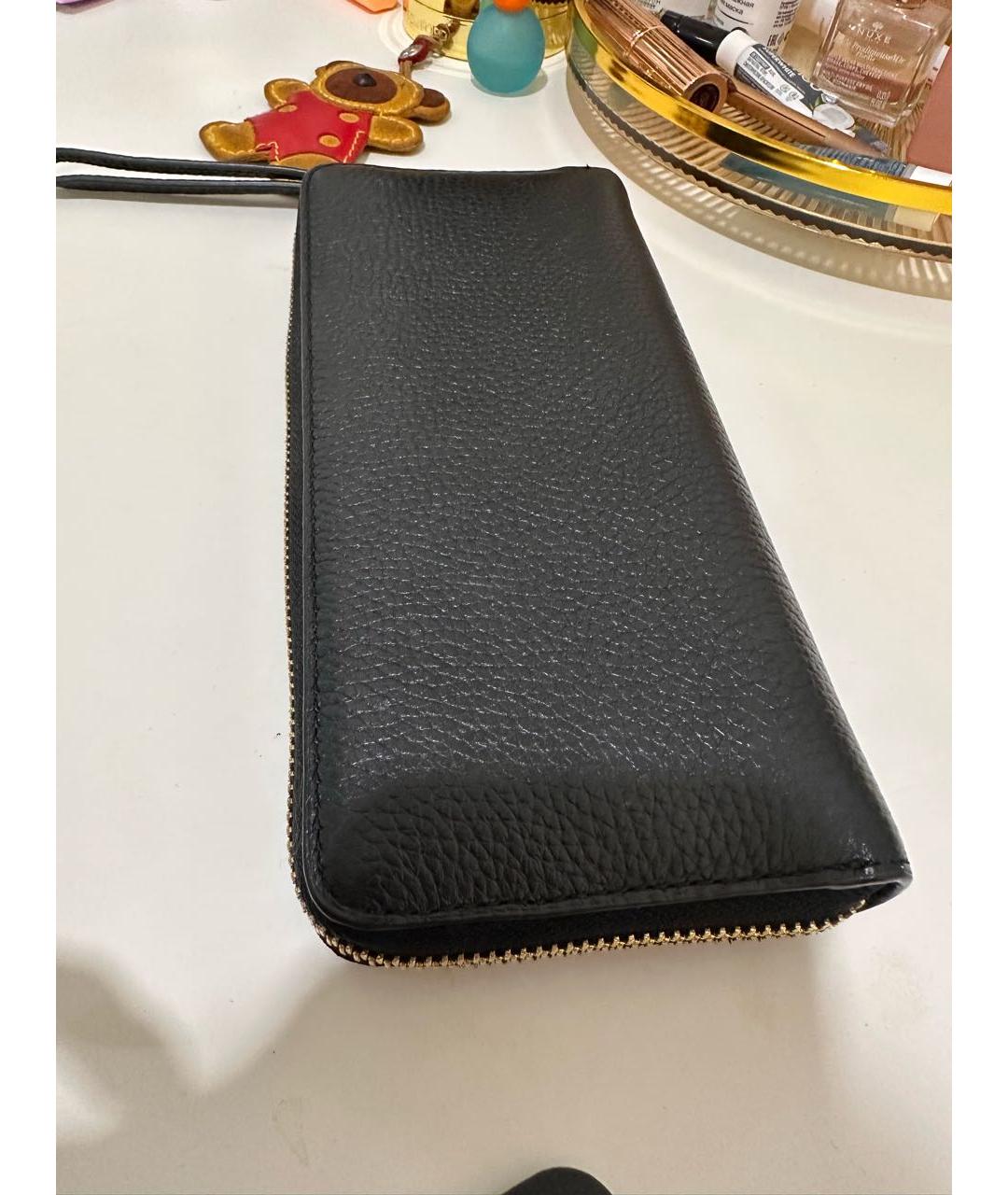 MICHAEL KORS Черный кожаный кошелек, фото 3