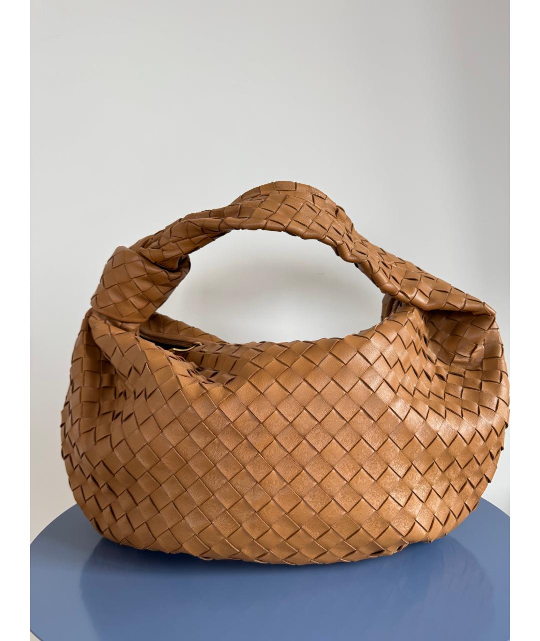 BOTTEGA VENETA Коричневая кожаная сумка через плечо, фото 6