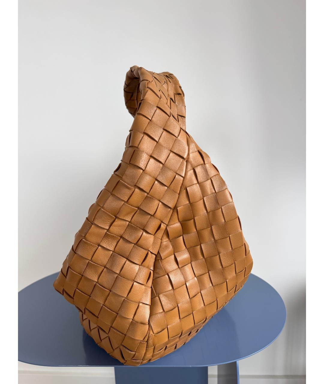 BOTTEGA VENETA Коричневая кожаная сумка через плечо, фото 4