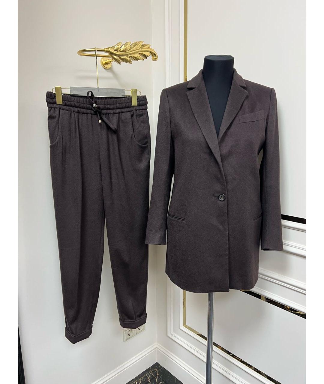 KITON Коричневый кашемировый костюм с брюками, фото 9