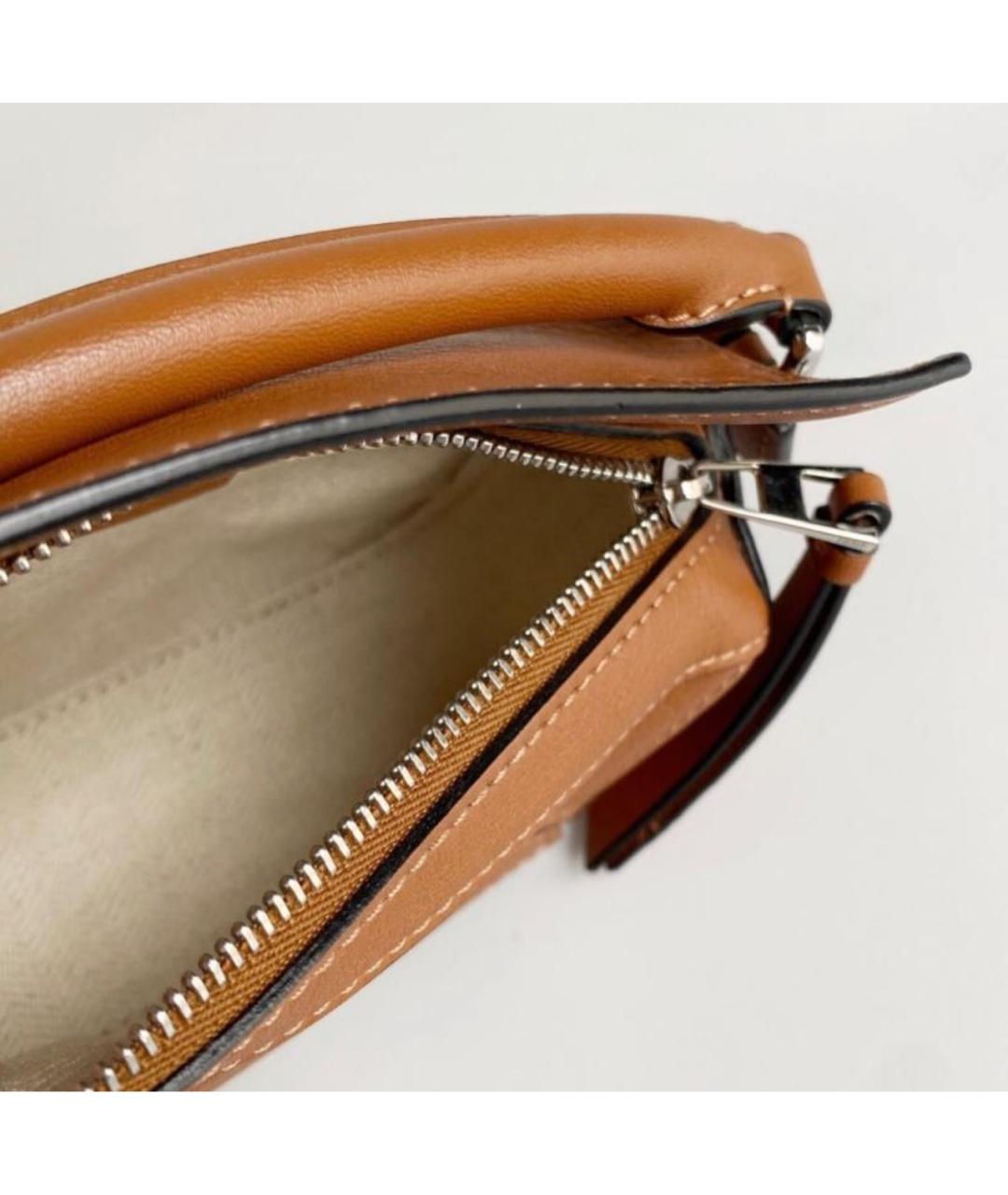LOEWE Коричневая кожаная сумка через плечо, фото 3