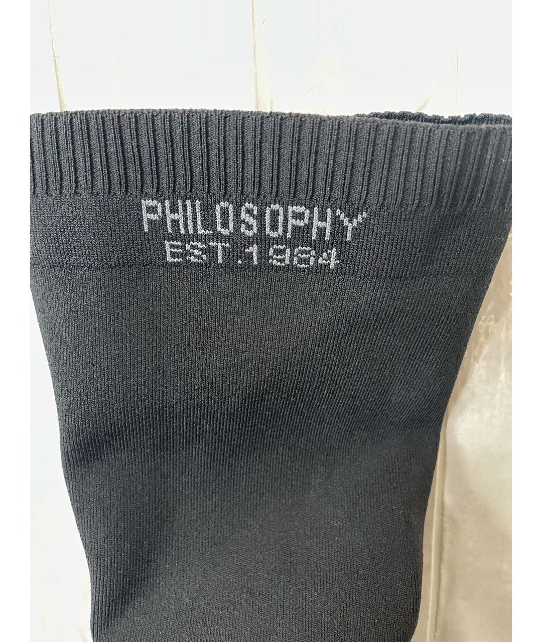 PHILOSOPHY DI LORENZO SERAFINI Черные ботфорты, фото 5