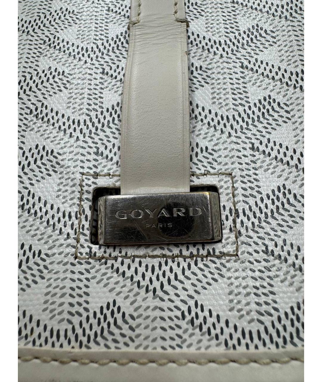 GOYARD Белая кожаная сумка на плечо, фото 8