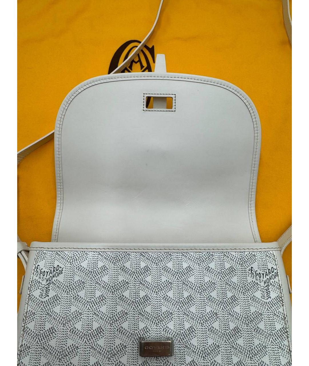 GOYARD Белая кожаная сумка на плечо, фото 7