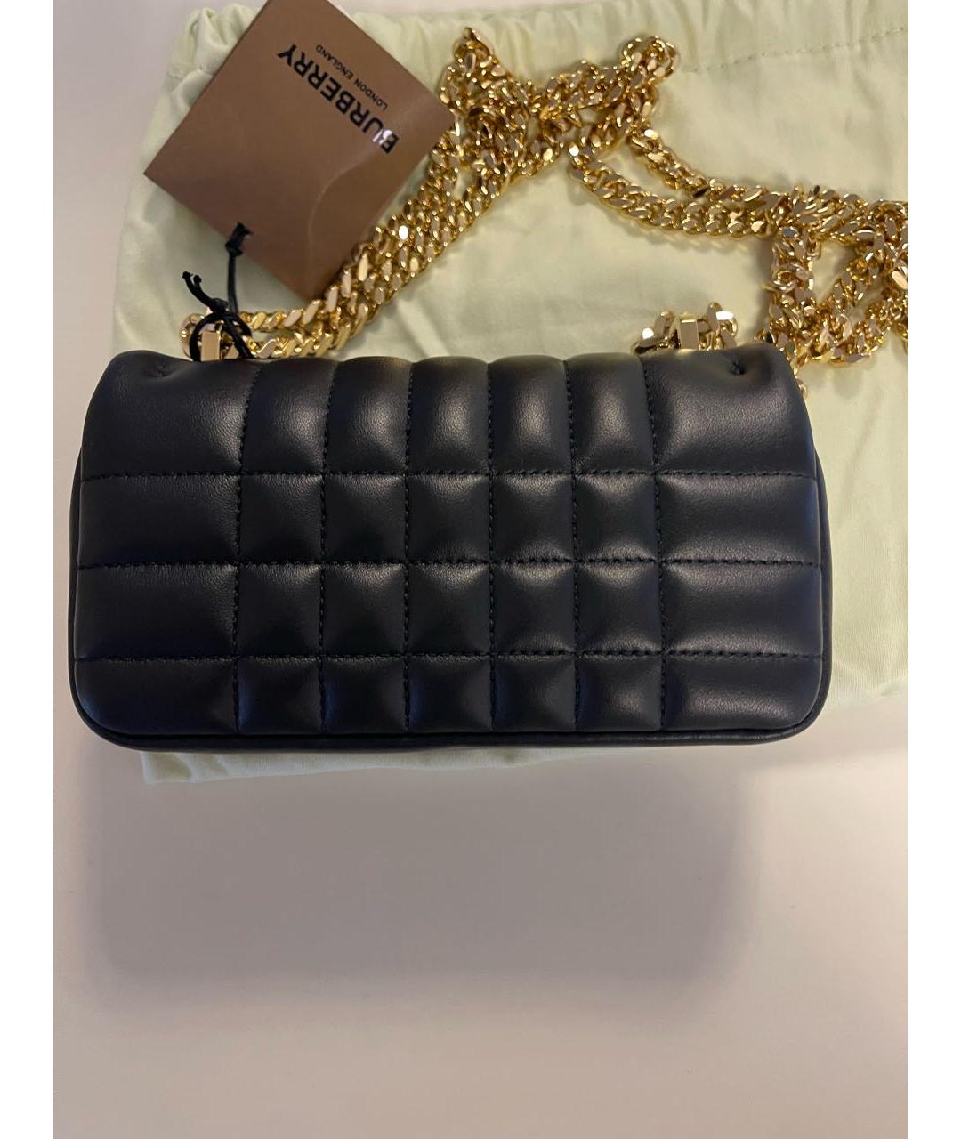 BURBERRY Черная кожаная сумка через плечо, фото 3