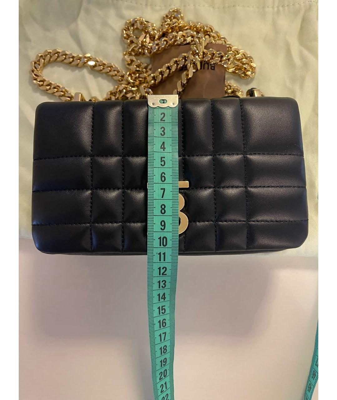 BURBERRY Черная кожаная сумка через плечо, фото 6