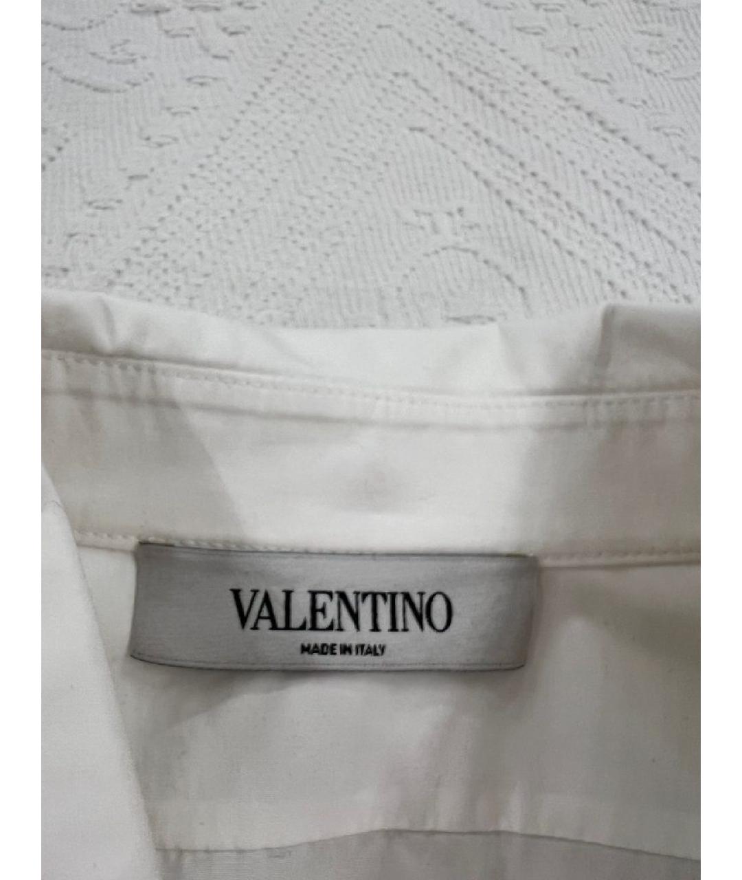 VALENTINO Белая хлопковая рубашка, фото 5