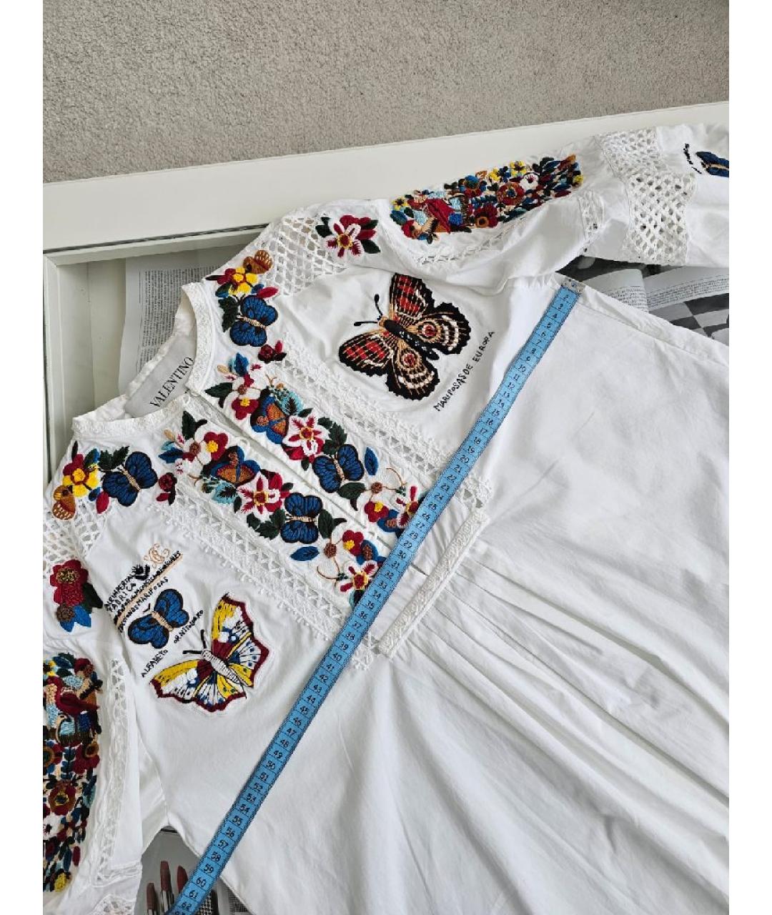 VALENTINO Белая хлопковая рубашка, фото 7