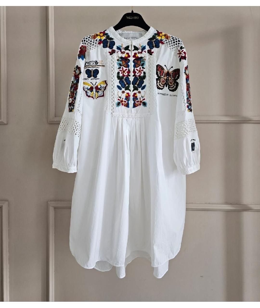 VALENTINO Белая хлопковая рубашка, фото 10