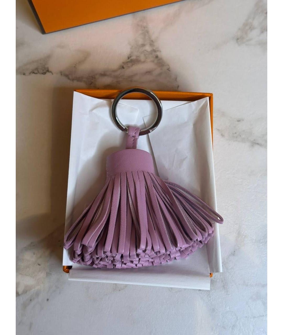 HERMES Фиолетовый брелок, фото 2
