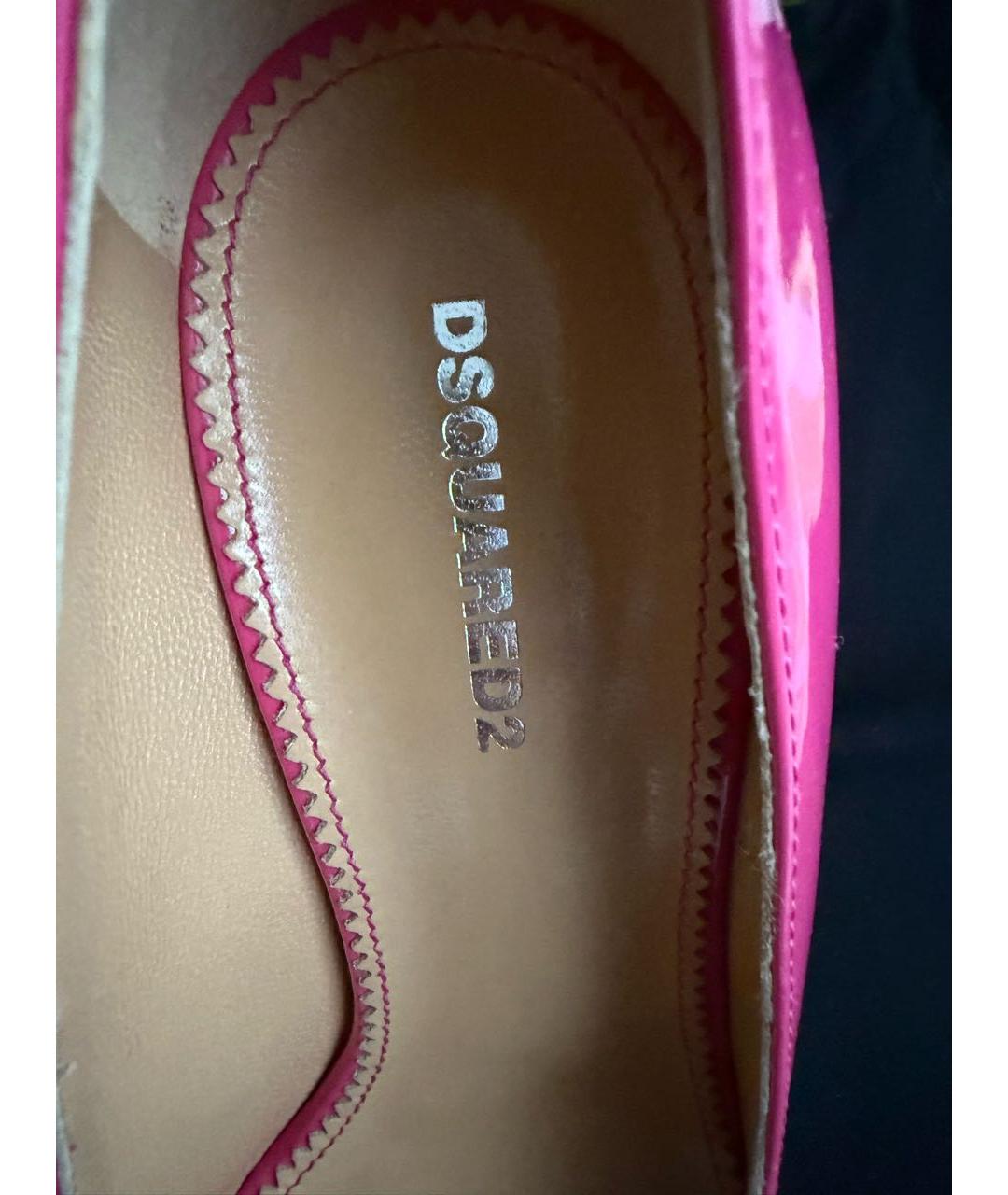 DSQUARED2 Фуксия туфли из лакированной кожи, фото 3