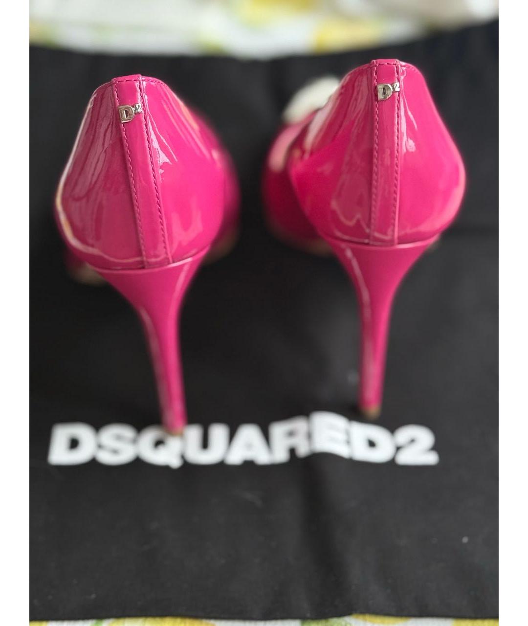 DSQUARED2 Фуксия туфли из лакированной кожи, фото 4