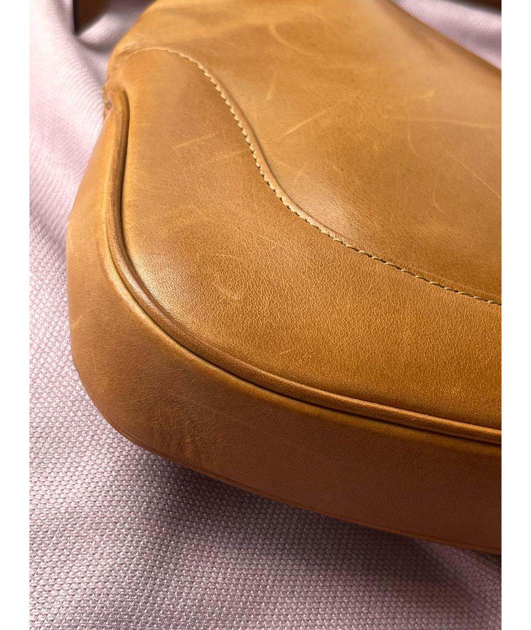GUCCI Бежевая кожаная сумка тоут, фото 4