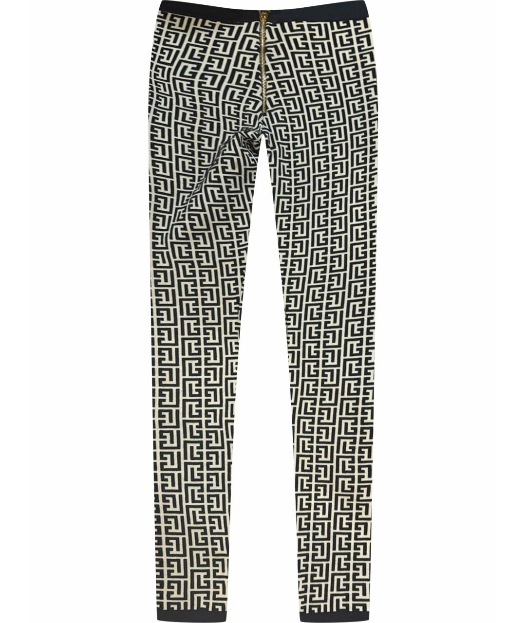 BALMAIN Черные вискозные леггинсы и велосипедки, фото 1