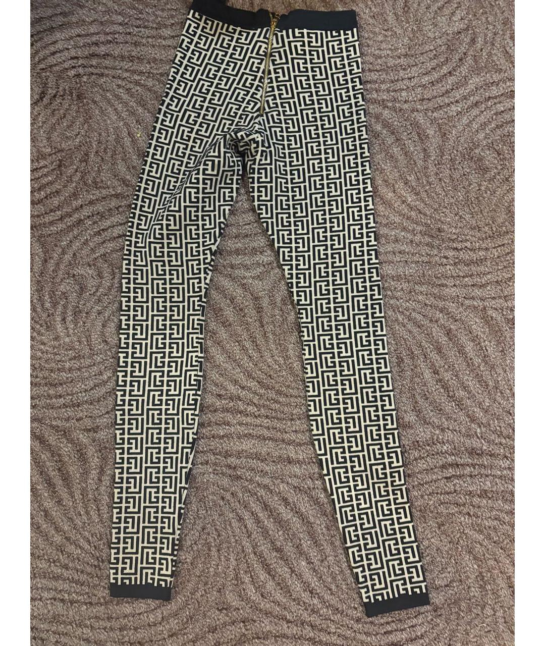 BALMAIN Черные вискозные леггинсы и велосипедки, фото 4