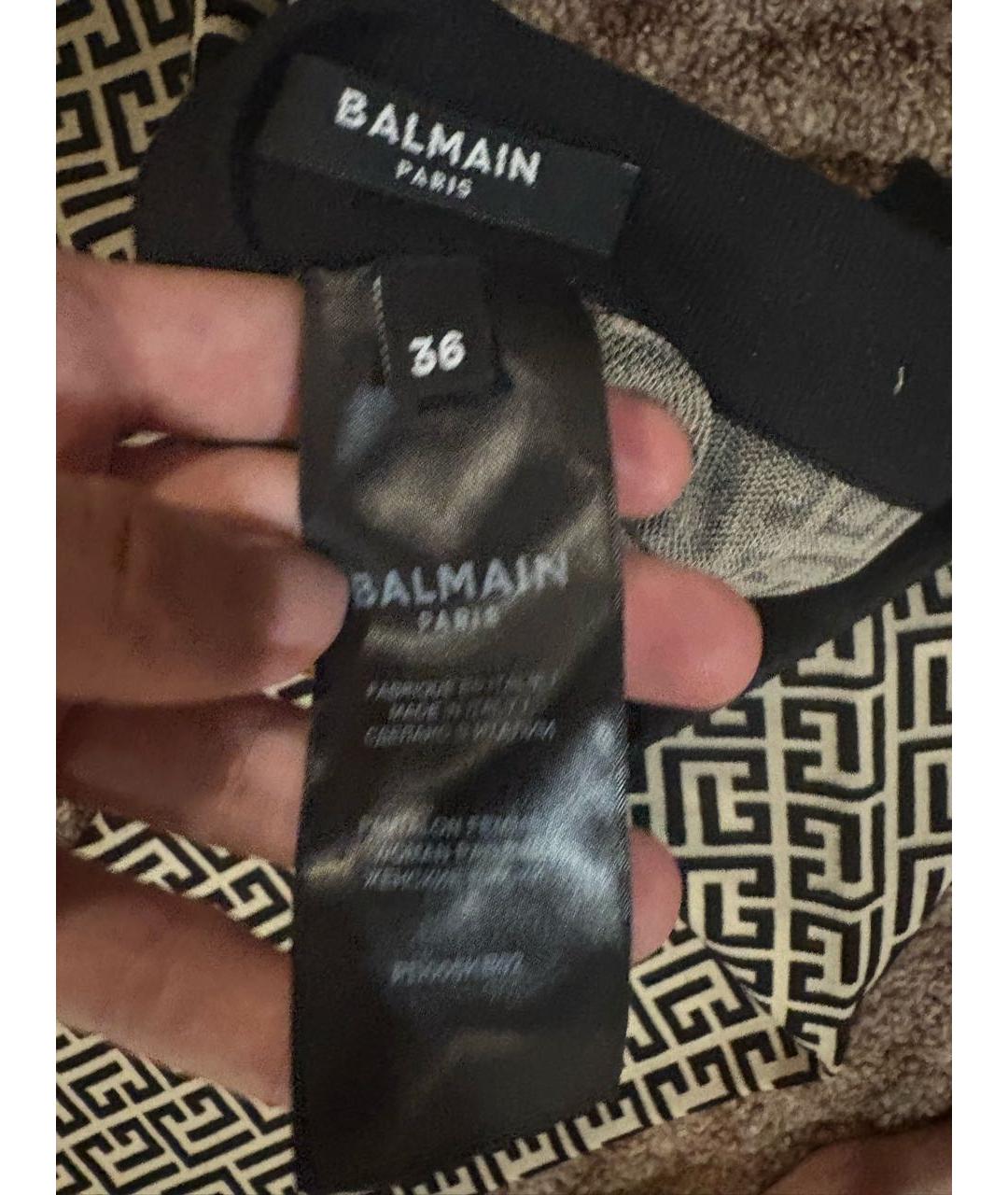 BALMAIN Черные вискозные леггинсы и велосипедки, фото 3