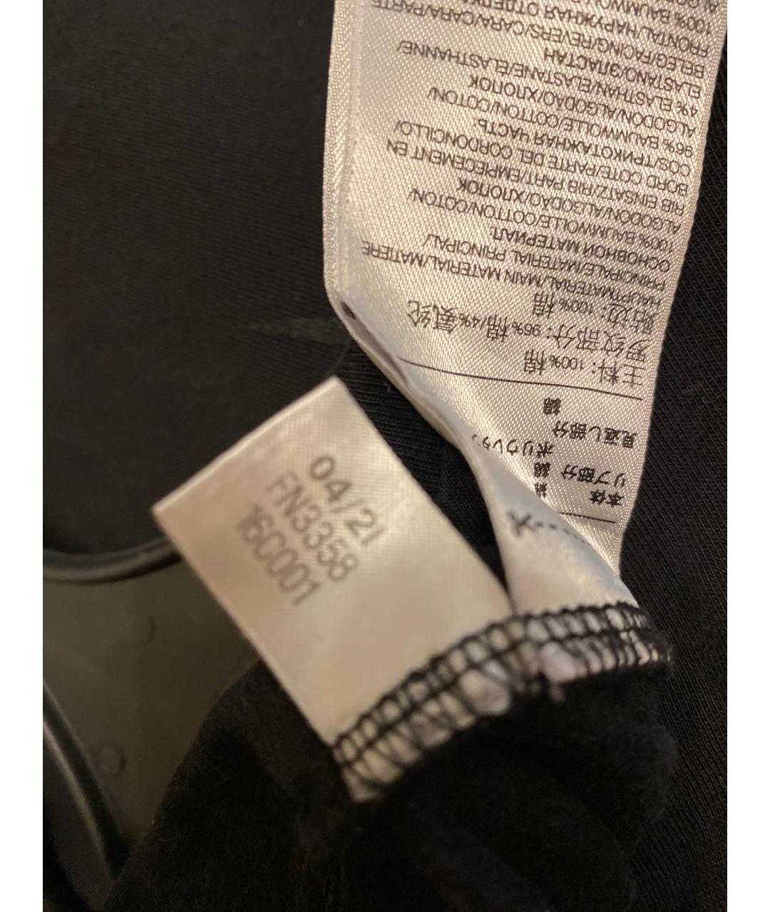 Y-3 Черная хлопковая футболка, фото 3