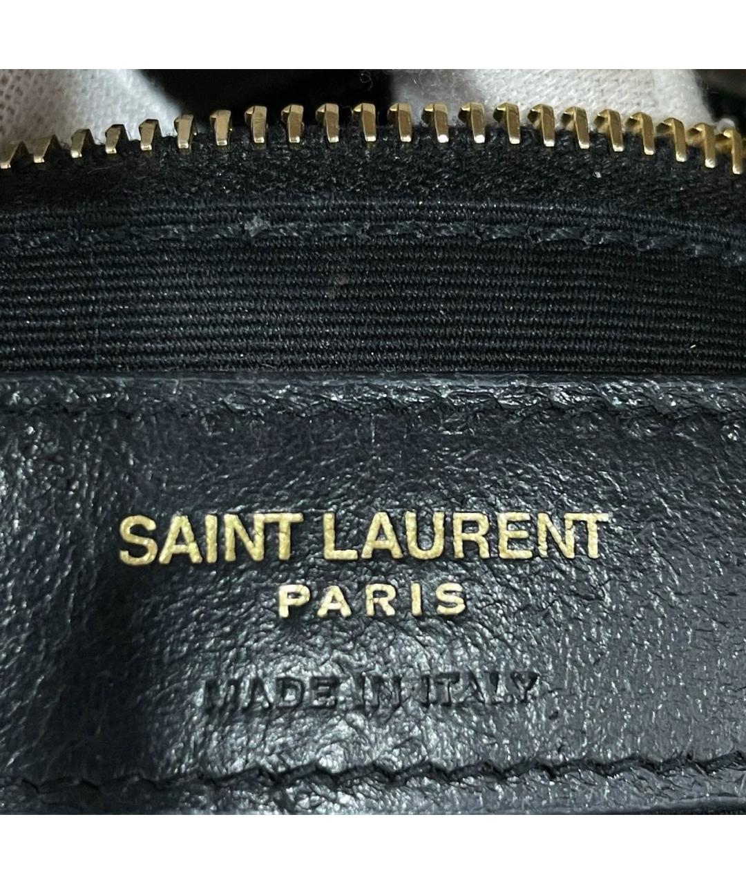 SAINT LAURENT Бежевая кожаная сумка через плечо, фото 5
